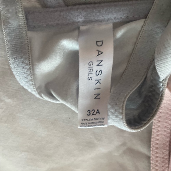 2 Danskin Training Bras Hook Closure Pink Gray Adjustable Spandex 32A - Picture 3 of 13